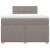 Pat box spring cu saltea, gri taupe, 120x200 cm, textil GartenMobel Dekor