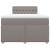Pat box spring cu saltea, gri taupe, 120x200 cm, textil GartenMobel Dekor