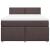 Pat box spring cu saltea, maro închis, 160x200 cm, textil GartenMobel Dekor