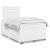 Pat box spring cu saltea, alb, 120x190 cm, piele ecologică GartenMobel Dekor