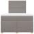 Pat box spring cu saltea, gri taupe, 120x200 cm, textil GartenMobel Dekor