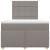 Pat box spring cu saltea, gri taupe, 120x200 cm, textil GartenMobel Dekor