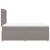 Pat box spring cu saltea, gri taupe, 120x200 cm, textil GartenMobel Dekor