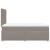 Pat box spring cu saltea, gri taupe, 120x200 cm, textil GartenMobel Dekor