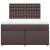 Pat box spring cu saltea, maro închis, 160x200 cm, textil GartenMobel Dekor