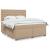 Pat box spring cu saltea, cappuccino, 180x200cm piele ecologică GartenMobel Dekor