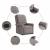 Fotoliu electric rabatabil cu ridicare, gri taupe, textil GartenMobel Dekor
