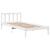 Cadru pat fără saltea, alb, 90x190 cm, lemn masiv de pin GartenMobel Dekor