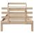 Cadru de pat cu tăblie, 100x200 cm, lemn masiv de pin GartenMobel Dekor