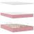 Cadru de pat otoman cu saltea roz 140x200cm catifea GartenMobel Dekor