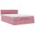 Cadru de pat otoman cu saltea roz 140x200cm catifea GartenMobel Dekor