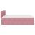 Cadru de pat otoman cu saltea roz 140x200cm catifea GartenMobel Dekor