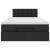 Pat otoman cu saltele și LEDs, negru 120x190cm, piele ecologică GartenMobel Dekor