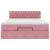 Cadru de pat otoman cu saltea roz 140x200cm catifea GartenMobel Dekor