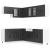 Set dulap de bucătărie 11 piese „Kalmar” lemn negru prelucrat GartenMobel Dekor