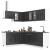 Set dulap de bucătărie 11 piese „Kalmar” lemn negru prelucrat GartenMobel Dekor