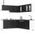 Set dulap de bucătărie 11 piese „Kalmar” lemn negru prelucrat GartenMobel Dekor