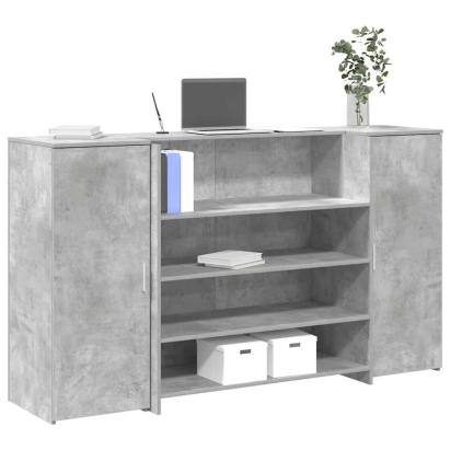 Birou de recepție Gri beton 180x50x103,5 cm Lemn prelucrat GartenMobel Dekor