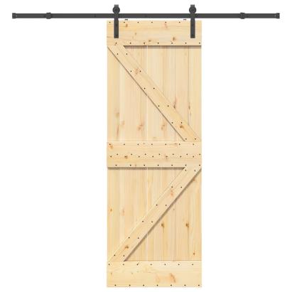 Ușă glisantă cu set de feronerie 70x210 cm, lemn masiv de pin GartenMobel Dekor
