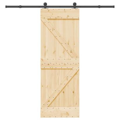 Ușă glisantă cu set de feronerie 70x210 cm, lemn masiv de pin GartenMobel Dekor