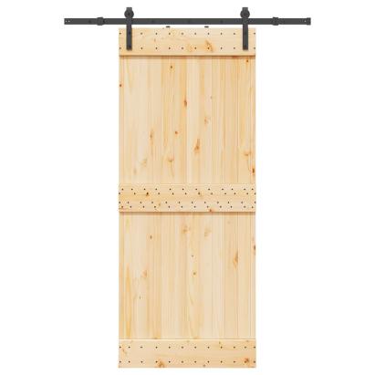 Ușă glisantă cu set de feronerie 85x210 cm, lemn masiv de pin GartenMobel Dekor