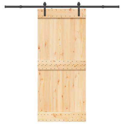 Ușă glisantă cu set feronerie, 90x210 cm, lemn masiv de pin GartenMobel Dekor