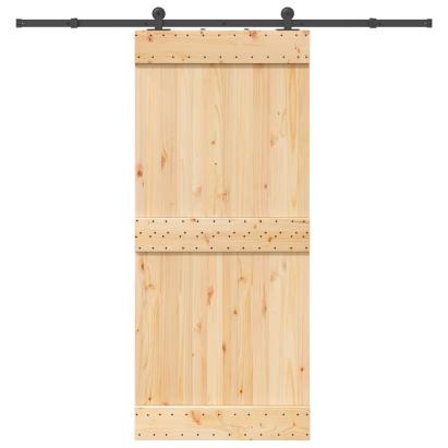 Ușă glisantă cu set feronerie, 90x210 cm, lemn masiv de pin GartenMobel Dekor
