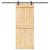 Ușă glisantă cu set de feronerie 85x210 cm, lemn masiv de pin GartenMobel Dekor