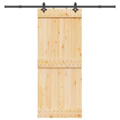 Ușă glisantă cu set de feronerie 85x210 cm, lemn masiv de pin GartenMobel Dekor