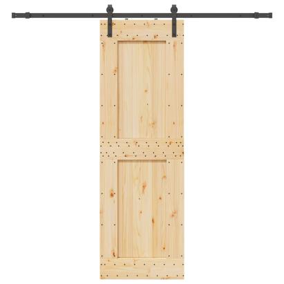 Ușă glisantă cu set de feronerie 70x210 cm, lemn masiv de pin GartenMobel Dekor
