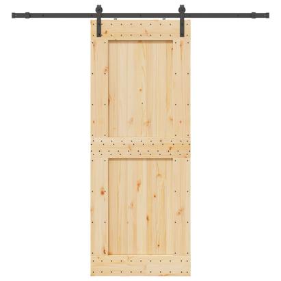 Ușă glisantă cu set feronerie, 90x210 cm, lemn masiv de pin GartenMobel Dekor