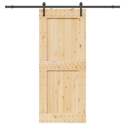 Ușă glisantă cu set de feronerie 95x210 cm, lemn masiv de pin GartenMobel Dekor
