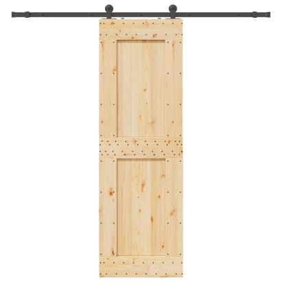 Ușă glisantă cu set de feronerie 70x210 cm, lemn masiv de pin GartenMobel Dekor