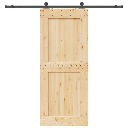 Ușă glisantă cu set de feronerie 95x210 cm, lemn masiv de pin GartenMobel Dekor