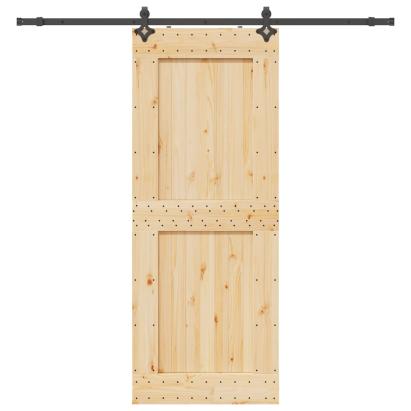 Ușă glisantă cu set feronerie, 90x210 cm, lemn masiv de pin GartenMobel Dekor