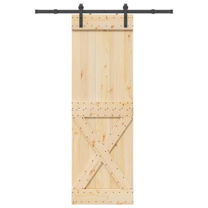 Ușă glisantă cu set de feronerie 70x210 cm, lemn masiv de pin GartenMobel Dekor