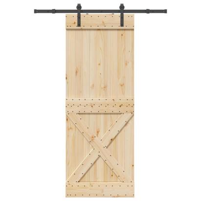 Ușă glisantă cu set de feronerie 85x210 cm, lemn masiv de pin GartenMobel Dekor