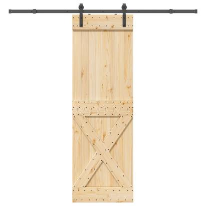 Ușă glisantă cu set de feronerie 70x210 cm, lemn masiv de pin GartenMobel Dekor