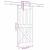 Ușă glisantă cu set de feronerie 85x210 cm, lemn masiv de pin GartenMobel Dekor