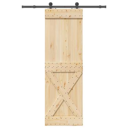 Ușă glisantă cu set de feronerie 70x210 cm, lemn masiv de pin GartenMobel Dekor