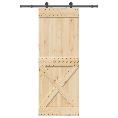 Ușă glisantă cu set de feronerie 85x210 cm, lemn masiv de pin GartenMobel Dekor