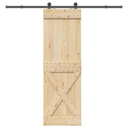 Ușă glisantă cu set de feronerie 70x210 cm, lemn masiv de pin GartenMobel Dekor