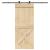Ușă glisantă cu set de feronerie 95x210 cm, lemn masiv de pin GartenMobel Dekor