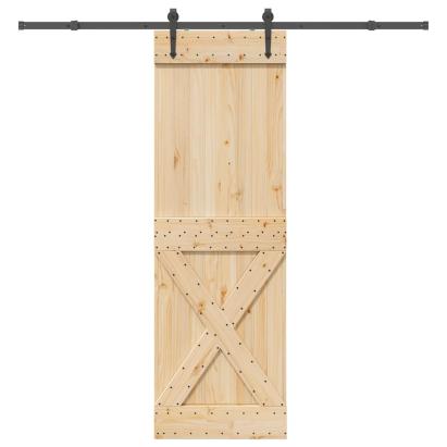 Ușă glisantă cu set de feronerie 70x210 cm, lemn masiv de pin GartenMobel Dekor