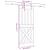 Ușă glisantă cu set de feronerie 85x210 cm, lemn masiv de pin GartenMobel Dekor