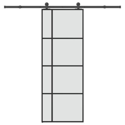 Ușă glisantă cu set feronerie, 76x205 cm, sticlă ESG/aluminiu GartenMobel Dekor