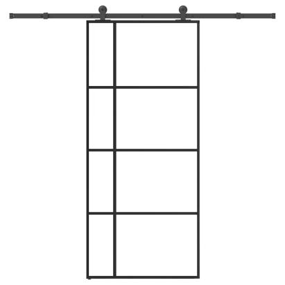 Ușă glisantă cu set feronerie, 90x205 cm, sticlă ESG/aluminiu GartenMobel Dekor