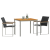 Set mese grădină  3 piese din lemn de acacia, Masă dining exterior  90x90x74.5 cm din lemn de acacia GartenMobel Dekor