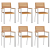 Set de scaune stivuibile  6 pcs 54.5x56x89 cm Lemn Solid de Acacia, Set de scaune stivuibile  2 pcs Lemn Solid de Acacia și Oțel, Set de scaune stivuibile  4 pcs Lemn Solid de Acacia și Oțel GartenMobel Dekor