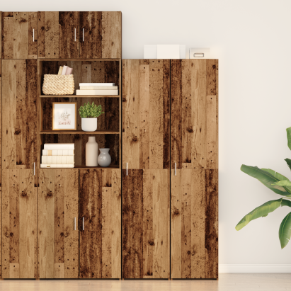 Highboard Lemn Vechi 40x42.5x185 cm Lemn Compozit GartenMobel Dekor